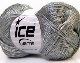 Value Pack - 4/3  Balls Lot- Cotton  Blend Grey Knitting Yarn - TG33039