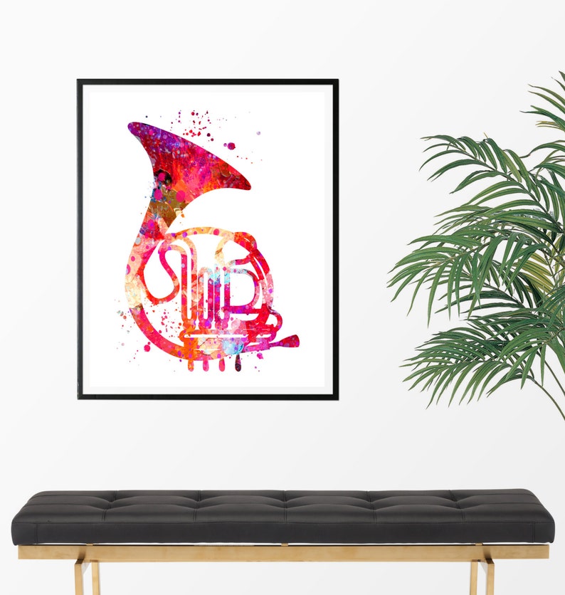French Horn 2 Fine Art Print Poster Wall Art Home Decor Etsy
