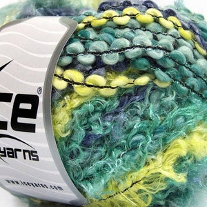 Value Pack - 8 Balls Lot-Ancona Mint Lime Teal Indigo  Shades  Knitting Yarn -ANC59704