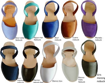 Real avarcas menorquinas, vari colori, sandali, sandali, sandali espadrillas