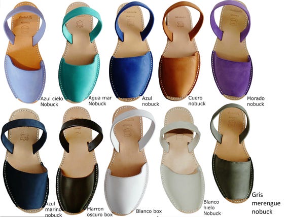Avarcas Menorqu/ínas Abarcas Albarcas. Authentic Menorcan Sandals Color salm/ón Nobuck