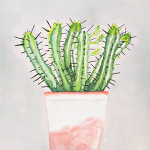 Plant on my window sill no. 2 // print, watercolor image 1