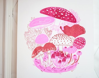 Mushroom screenprint // edition 1