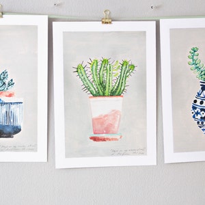 Plant on my window sill no. 2 // print, watercolor image 5