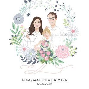 Custom Illustrated Couple Portrait image 9