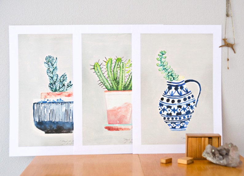 Plant on my window sill no. 2 // print, watercolor image 4