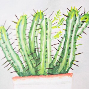 Plant on my window sill no. 2 // print, watercolor image 3