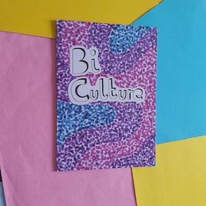 Bi Culture Handmade LGBTQIA Queer Illustrated Art A5 Printed Zine LGBTQIA+ Activism Activist Pride Flag Queer Joy Rights Inclusive Community