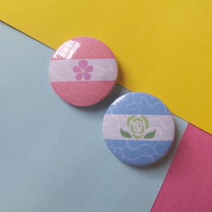 Achillean & Sapphic Pride Flag Button Badge: Queer Community Pin (25mm/32mm)