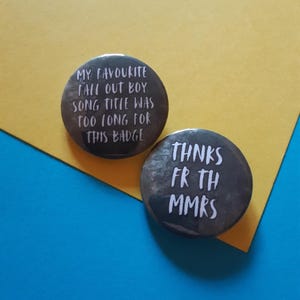 Fall Out Boy 'Thnks fr th Mmrs' 32mm Button Badge