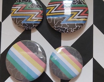 Disability Pride Flag blob abstract 25/32mm button badge