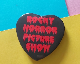 Rocky Horror Picture Show Heart Badge - Cult Classic Movie Pin