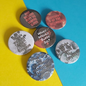 Insignia de botón de Buffy la cazavampiros: Pin de la serie de televisión de los 90