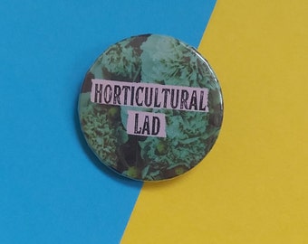 Horticultural Lad Green Carnation Flower Floral Queer 32mm Button Badge Pin