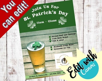 St. Patrick's Day - Event Flyer -  Promotional Flyer - Social Media flyer