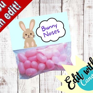Bunny noses - goody bags - bag toppers - Easter