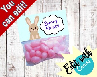 Bunny noses - goody bags - bag toppers - Easter