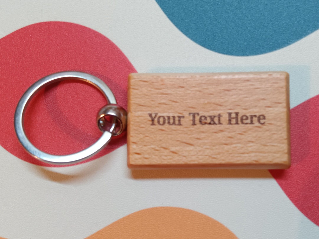Custom Laser Engraved Keychains Your Text Laser Engraved Etsy