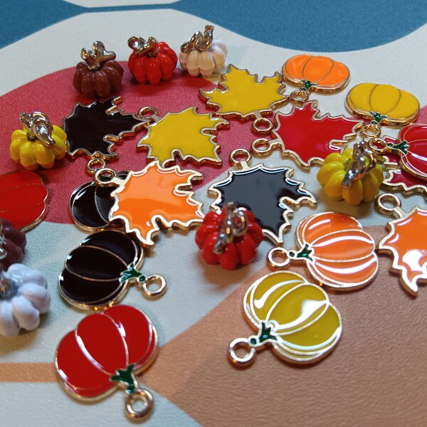 Beautiful Collection of 22 Fall Inspired Charms - Pendants - DIY -  Jewelry making #140