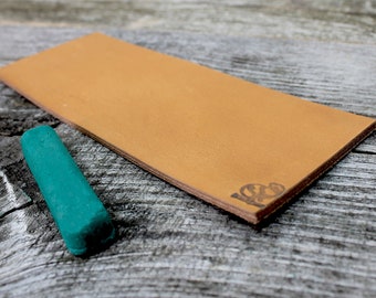 Leather Strop Solid Oak Wood Handle Design Craft Sharpening Tool Leather craft