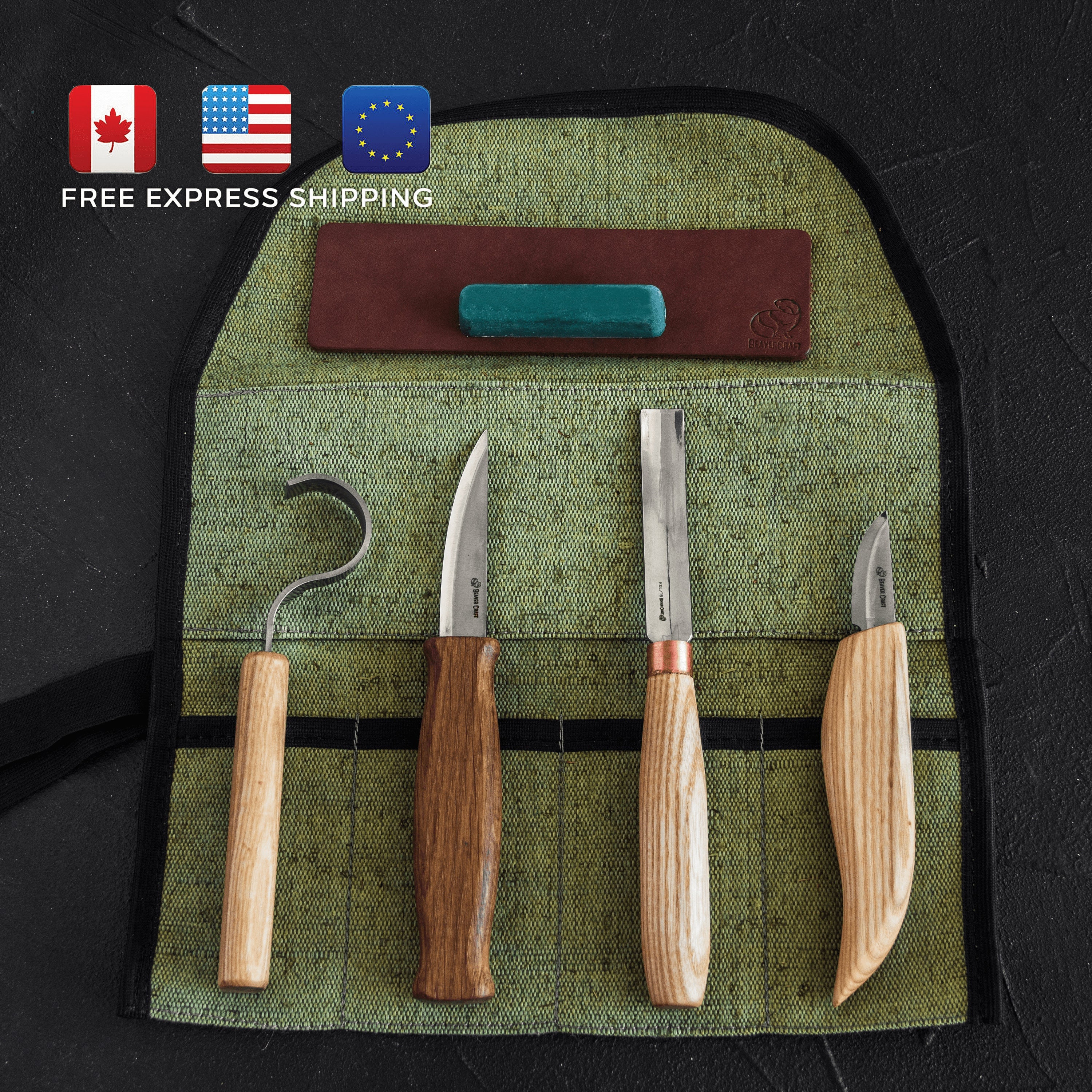 Spoon carving tools for beginners 3 pieces (items) BeaverCraft
