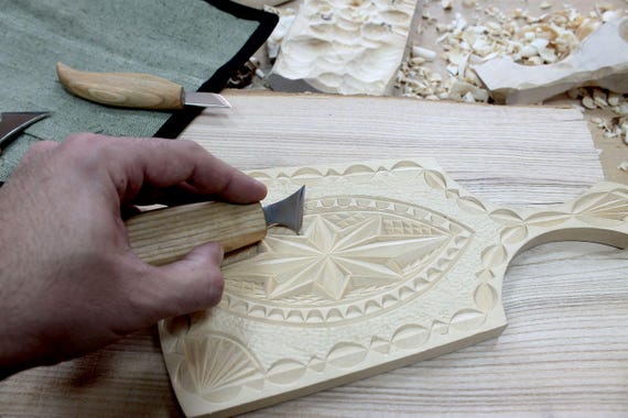 BeaverCraft Geometric Wood Carving Set S05 Book wood carving set with  wooden storage book