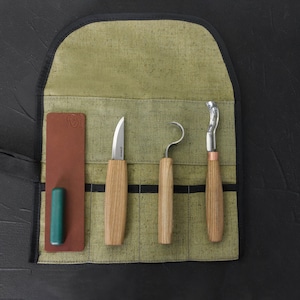 Spoon Carving Kit Wood Carving Tools with Leather Strop BeaverCraft S38