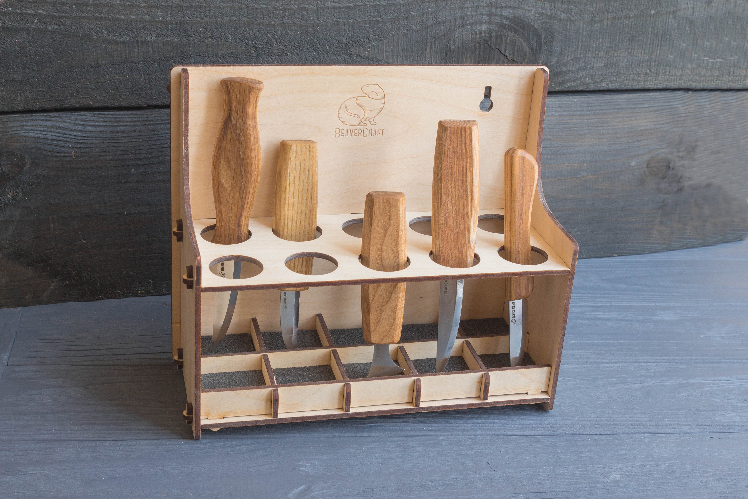 Tool Rack Plywood Tool Storage Rack Tools Knives Chisels Etsy