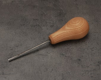 Outils de sculpture sur bois Ciseaux Burin droit de la taille d'une paume à profil en V Outil à main n° 12 pour sculpture profonde et fine BeaverCraft P12/02