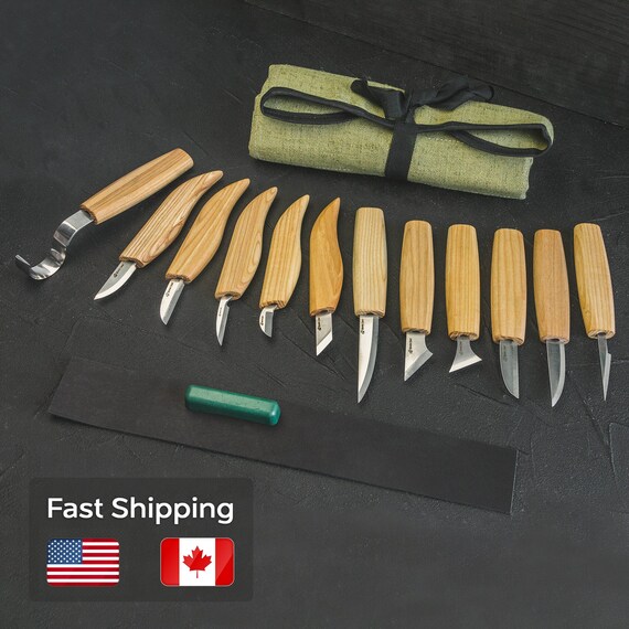 Wood Carving Set of 12 Knives in Tool 