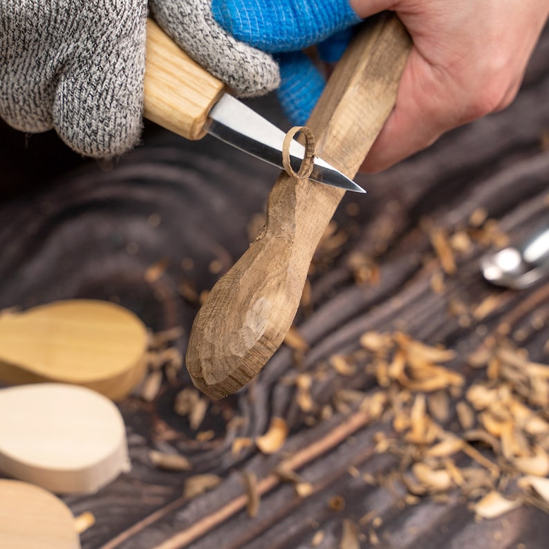 Wood Spoon Carving Blanks Set Starter Kit Four Wood-Type Spoon Carving Blanks Set BeaverCraft BB2 image 7