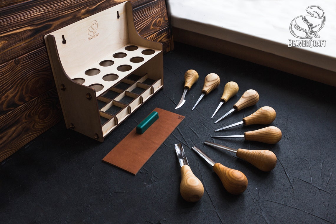 Wood Carving Set of 10 Palm Chisels Professional Wood Carving Etsy