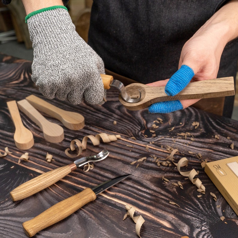 Wood Spoon Carving Blanks Set Starter Kit Four Wood-Type Spoon Carving Blanks Set BeaverCraft BB2 image 6