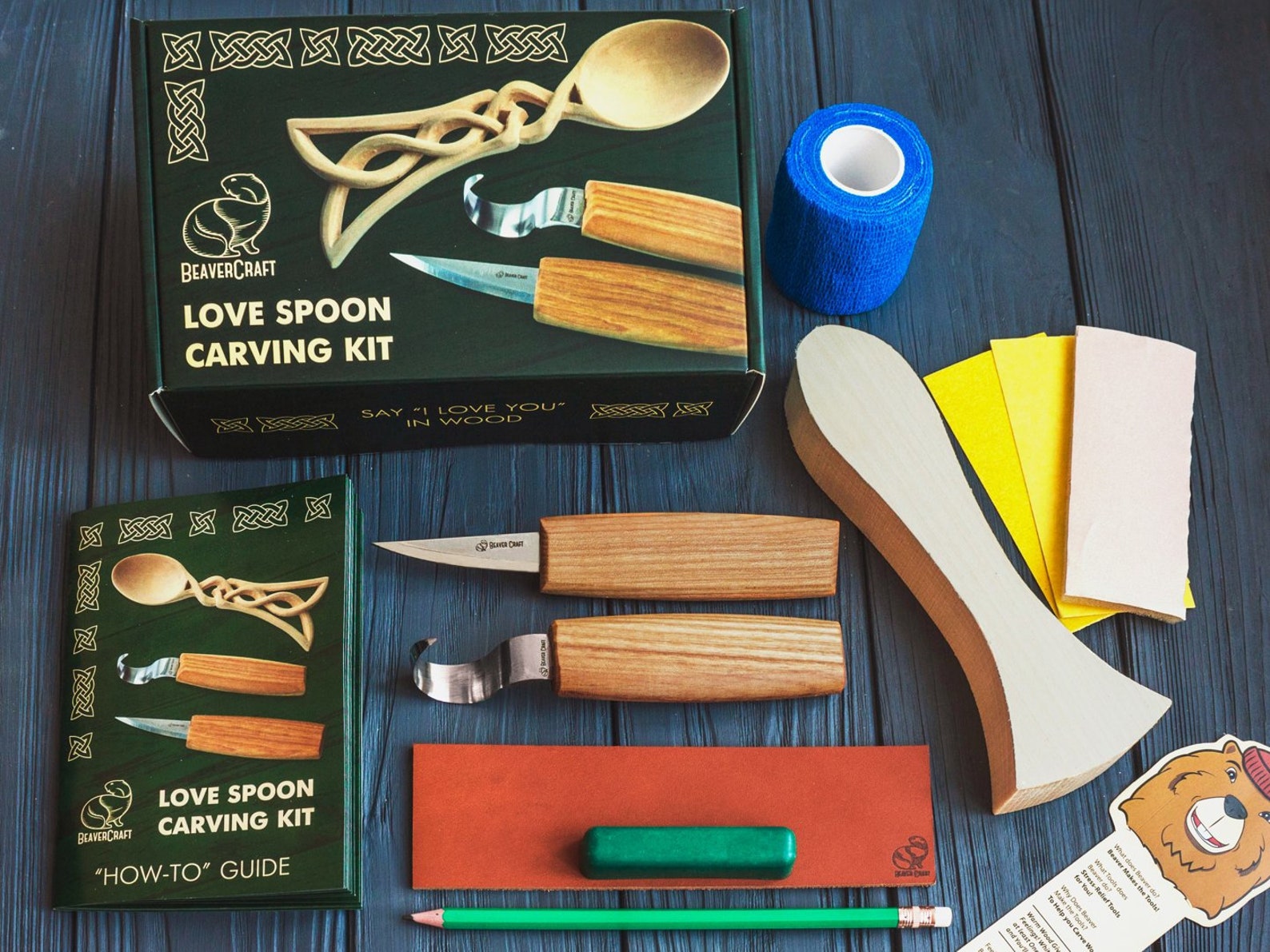 Celtic Spoon Carving Kit Complete Starter Whittling Kit for Etsy
