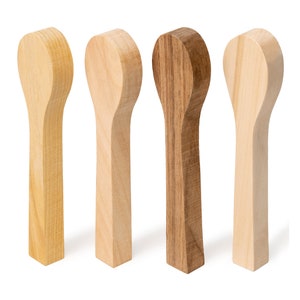 Wood Spoon Carving Blanks Set Starter Kit Four Wood-Type Spoon Carving Blanks Set BeaverCraft BB2 image 1