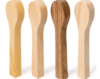 Wood Spoon Carving Blanks Set Starter Kit Four Wood-Type Spoon Carving Blanks Set BeaverCraft BB2