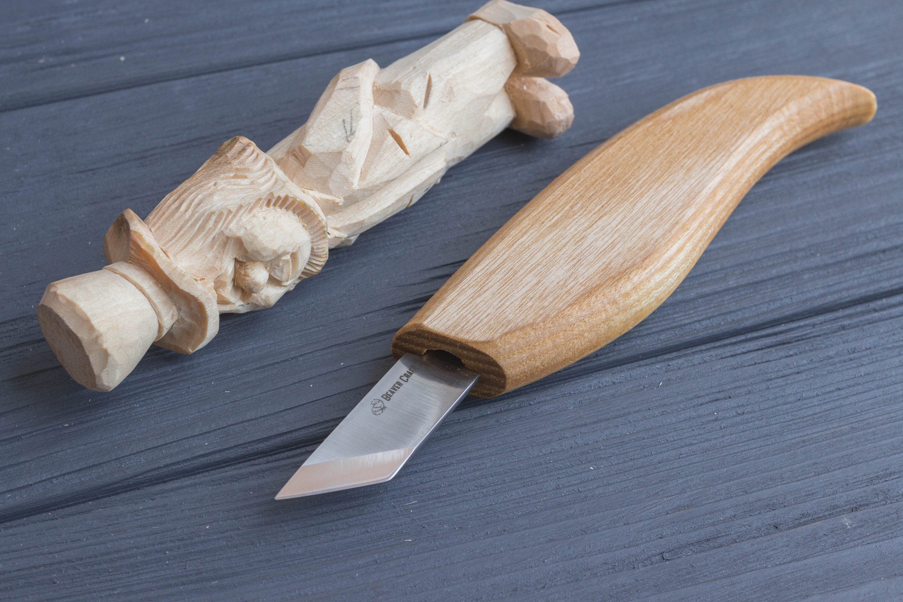 Professional Wood Carving Tools: Standard Chip Whittling Wood Carving Knife  – Long Skew Edge