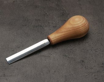 Wood Carving Tools Chisels Palm-Chisel Straight Rounded Chisel Sweep #5 Single Bevel Compact Chisel Rounded Chisel Hand BeaverCraft P5/12