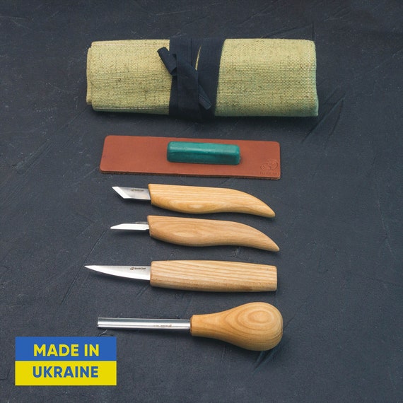 Professional Woodcarving Set of 4 Knives S51 Beavercraft -  Denmark