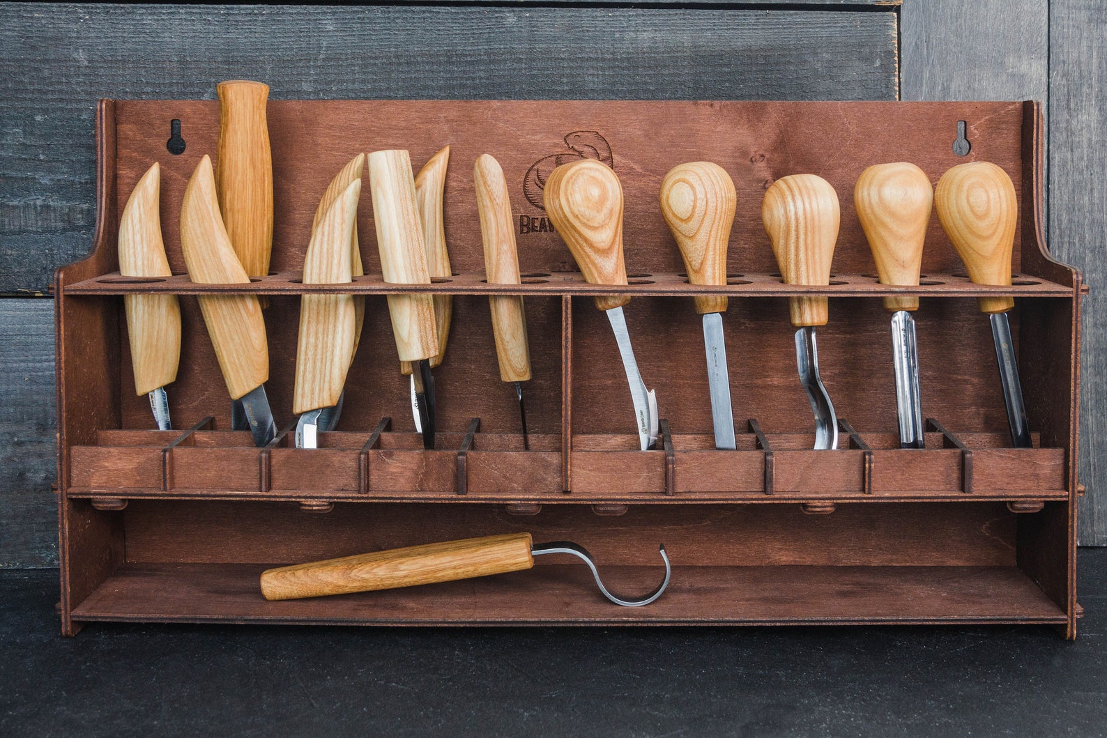 Tool Rack Plywood Tool Storage Rack Tools Knives Chisels Etsy
