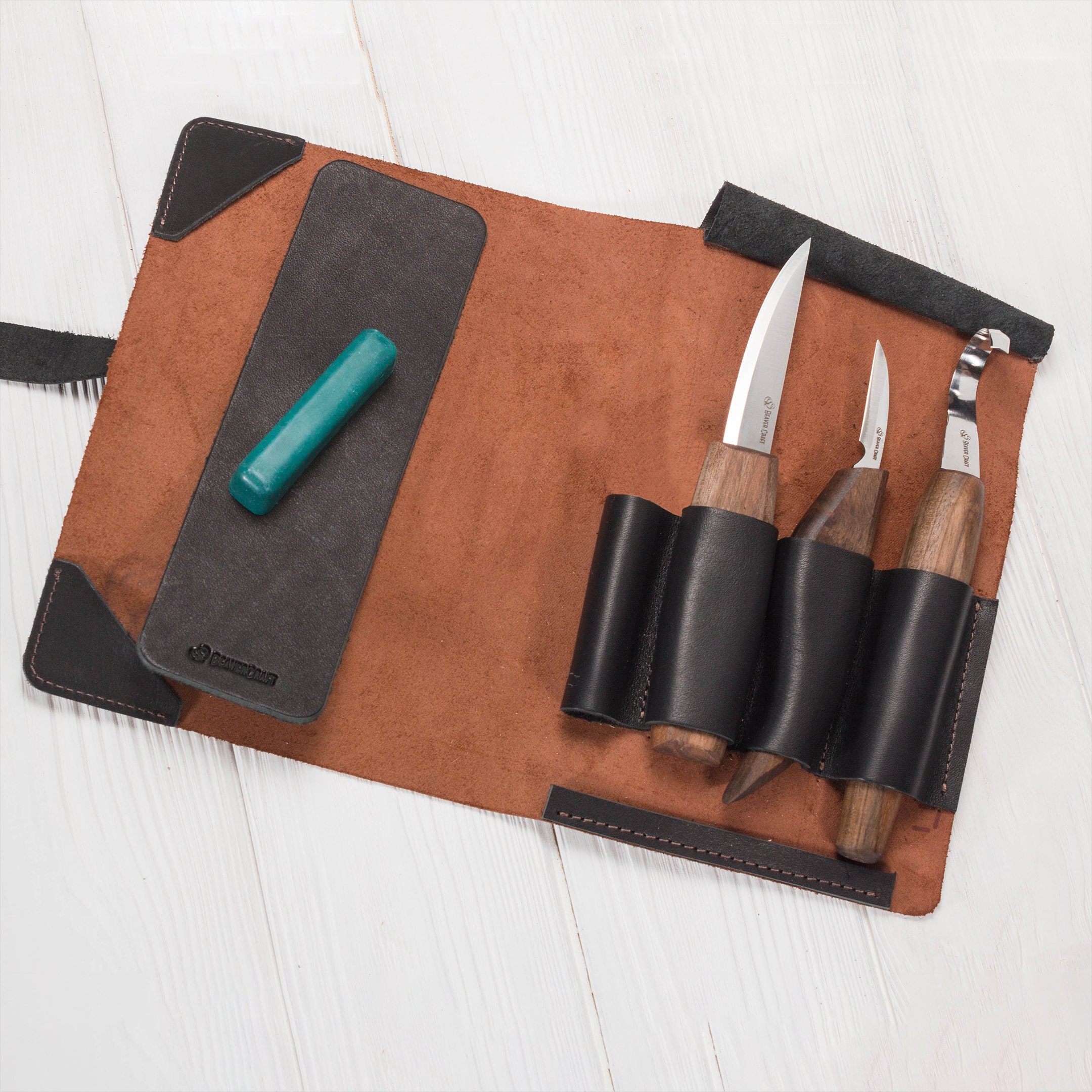Deluxe Spoon Carving Set With Walnut Handles BeaverCraft S13X