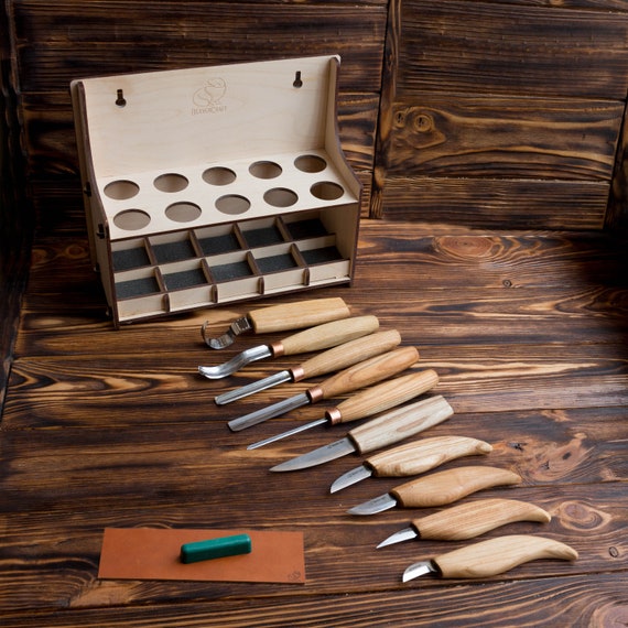 Set di 10 strumenti per intaglio del legno set professionale per intaglio  del legno BeaverCraft -  Italia