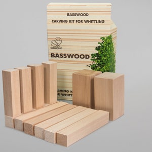 Premium Set of Basswood Carving Blocks 12 pcs BW12 BeaverCraft