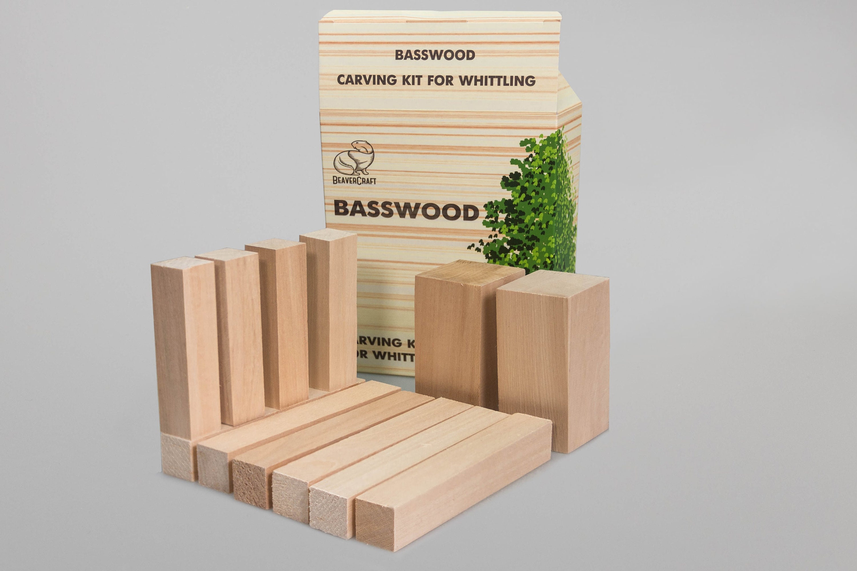 Set of Basswood Carving Blocks Beavercraft BW7 