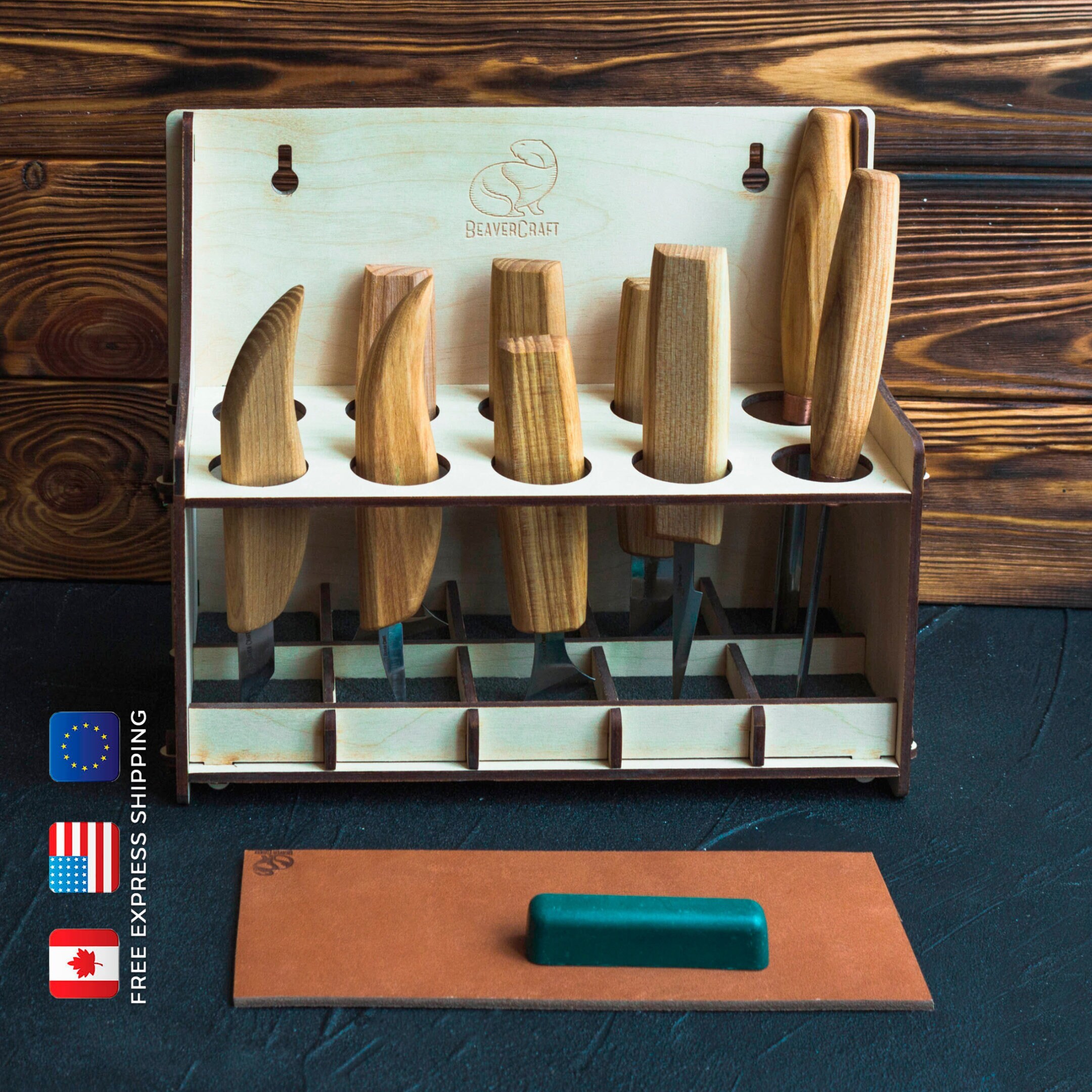 BeaverCraft Knife for Geometric Woodcarving C11, cuchillo para tallar  madera para la talla geométrica