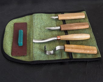 S49 Wood Carving Tool Set for Spoon Carving with compact chisel