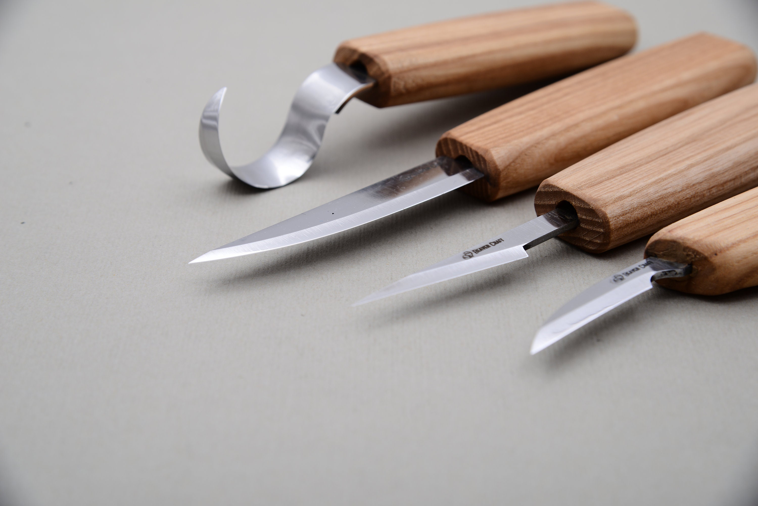Spoon Carving Set of 4 Knives in Tool Roll Wood Carving Knives Etsy UK