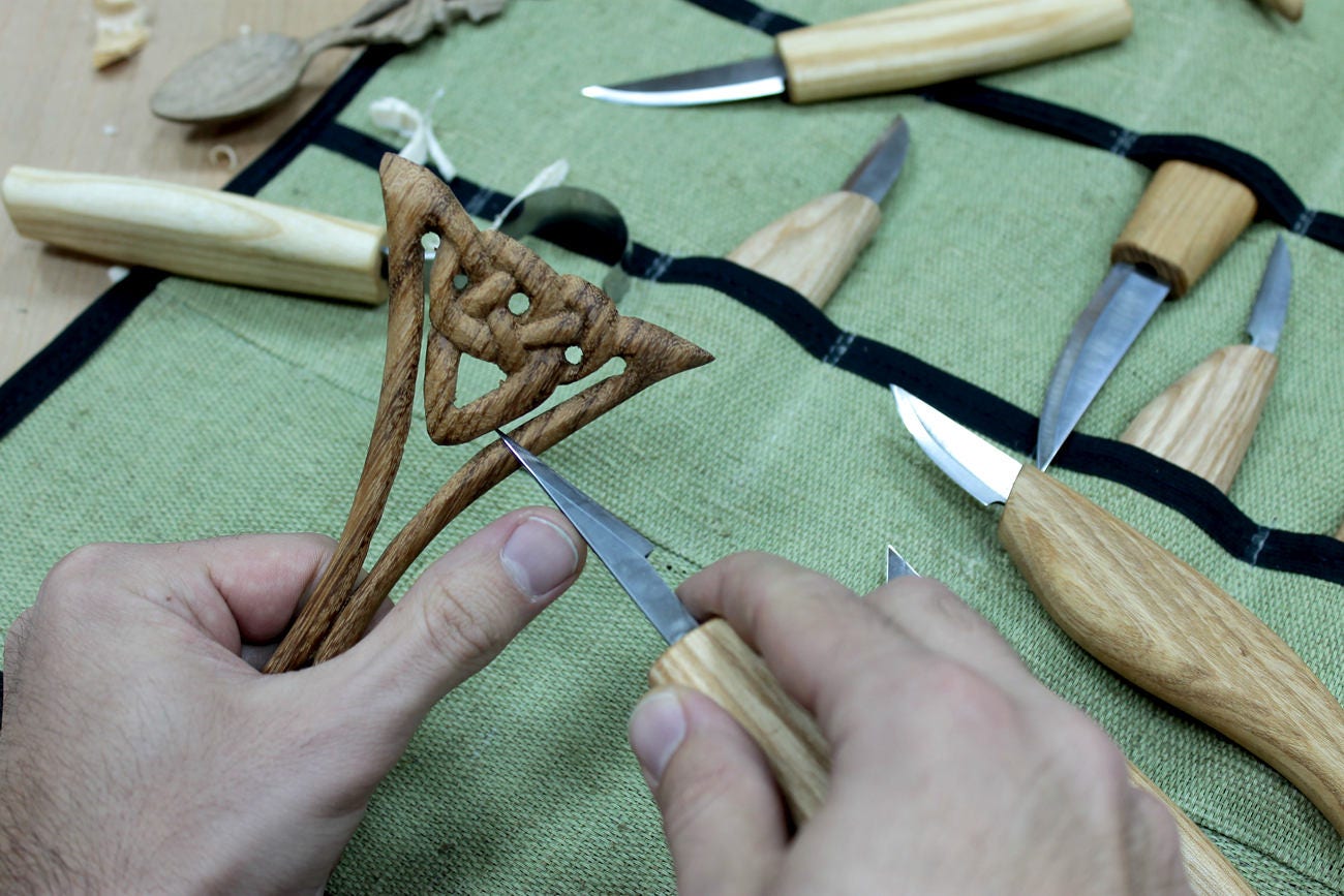 S10L - Wood Carving Set of 12 Knives (Left handed)