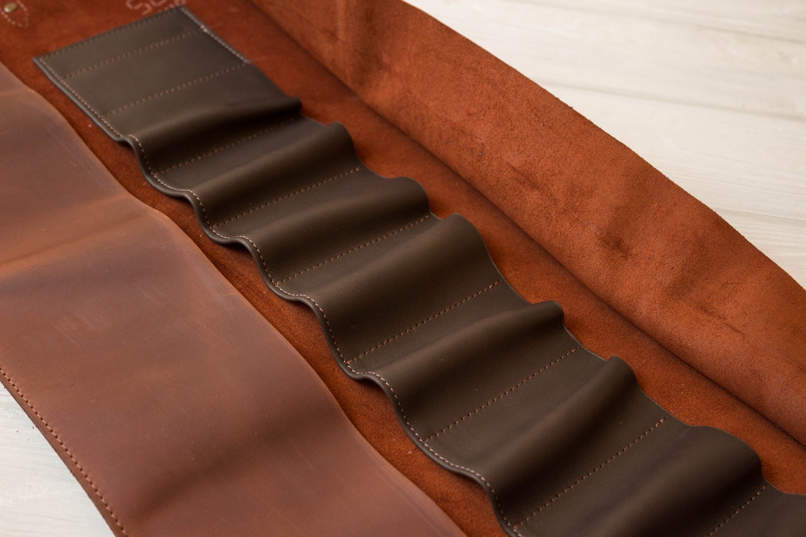 Leather Tool Roll for Wood Carving Tools Genuine Leather Tool Etsy