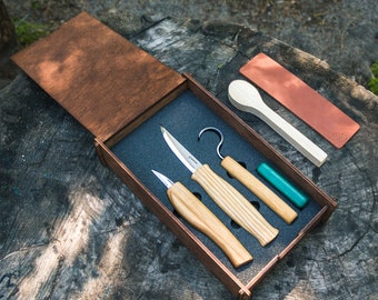 Spoon Carving Set In a Box for Professionals and Beginners S13Box